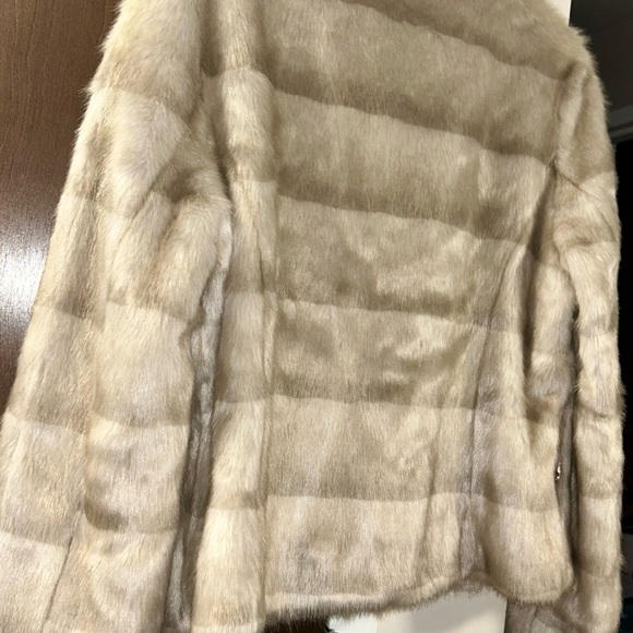 Kristen Blake New Women's Tan Teddy Jacket Fur - Picture 4 of 8